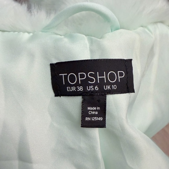 Topshop Sky Blue Teddy Jacket with Yellow Star size 6 - Picture 6 of 13